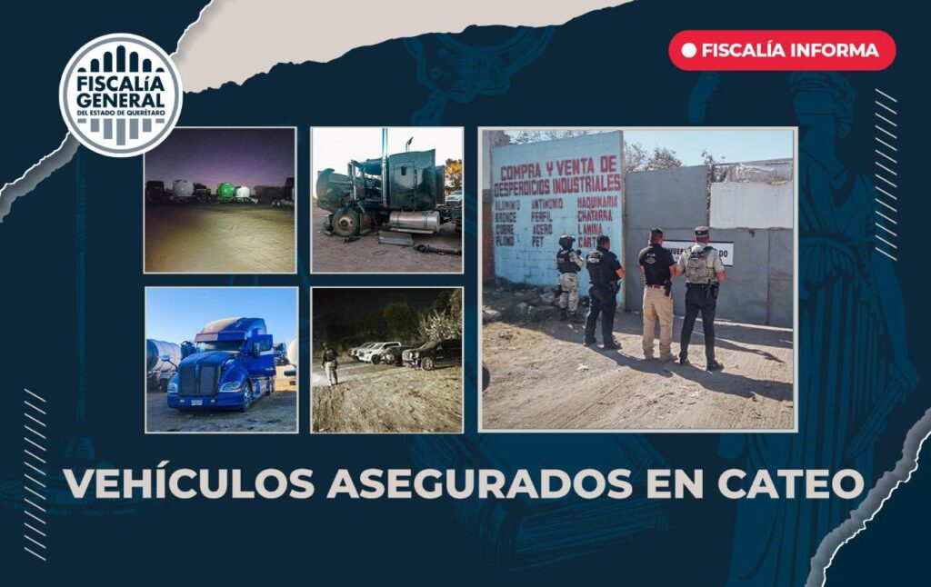 Catea PID predio en San Juan del Río; aseguran 27 vehículos.