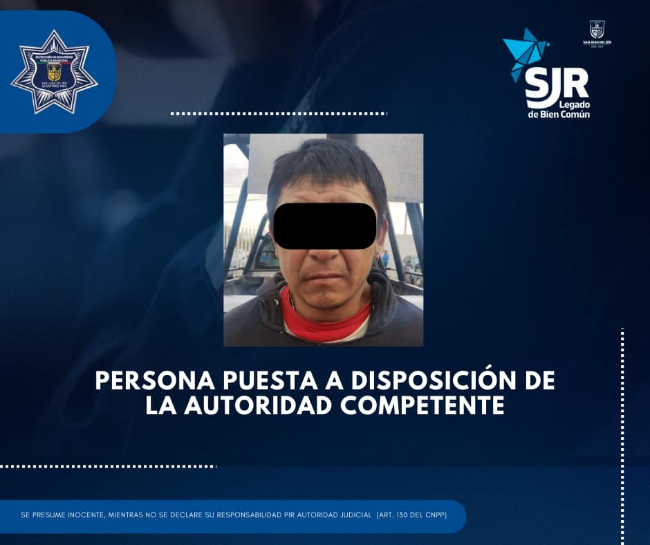 Detienen a hombre con arma artesanal en Valle de Oro, San Juan del Río