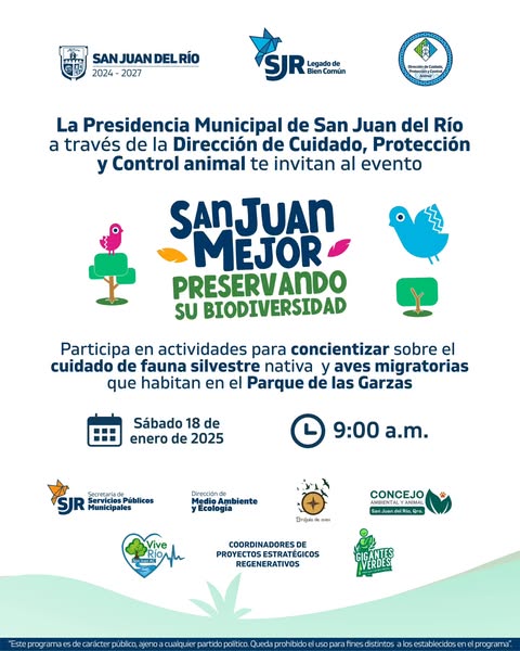 Concientizan sobre el respeto y cuidado de la fauna silvestre en San Juan del Río