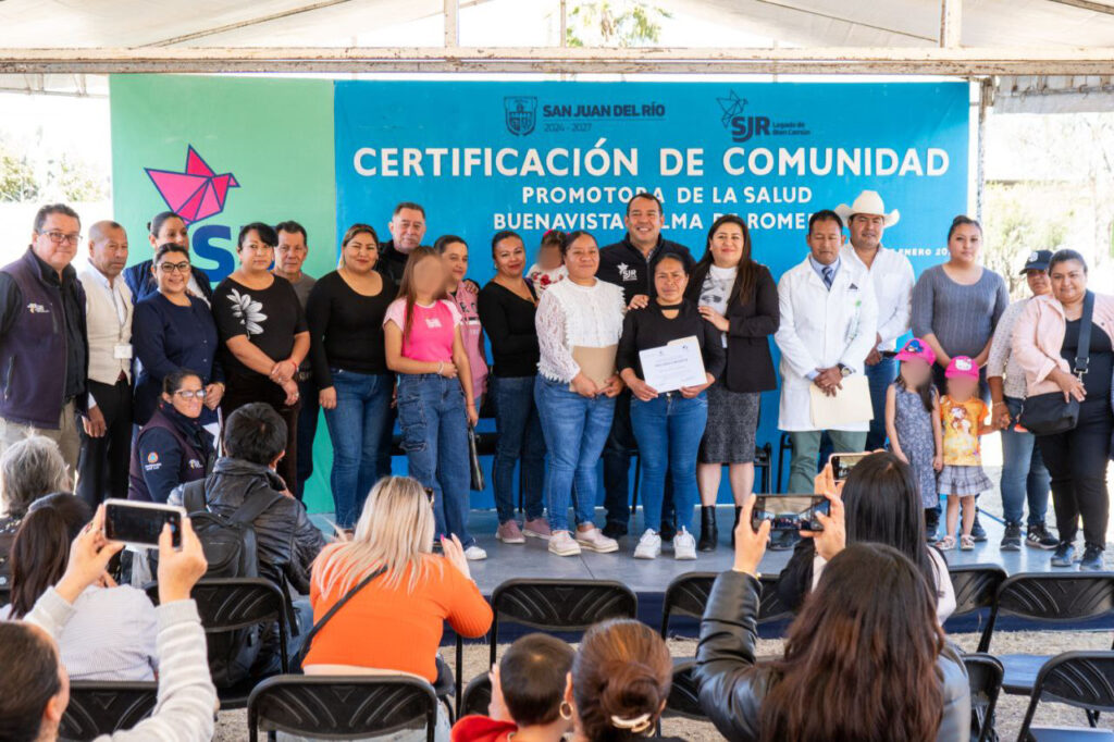 Palma de Romero es certificada como Comunidad Promotora de la Salud