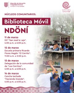 La Biblioteca Móvil NDÖNÍ llegará a tu comunidad en Tequisquiapan