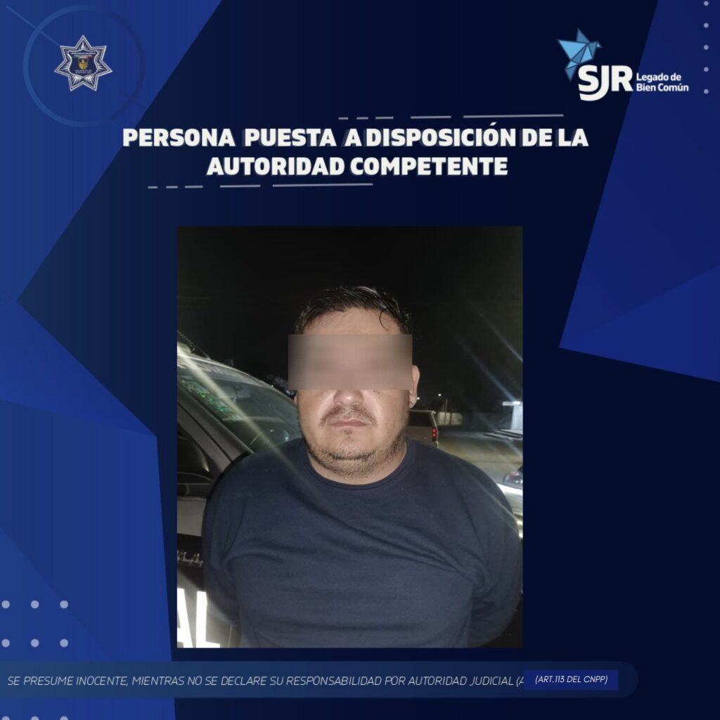 Detienen a sujeto armado en fraccionamiento La Rueda, en San Juan del Río