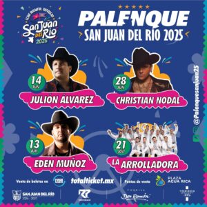 Palenque San Juan del Río 2025 presenta cartel oficial con grandes figuras de la música regional mexicana