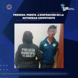 Detienen a sujeto por robo de celular en veterinaria de San Juan del Río.