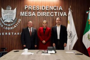 Diputada Ginna Guzmán recibe al Magistrado Presidente del Tribunal Superior de Justicia del Estado, Dr. Braulio Guerra Urbiola