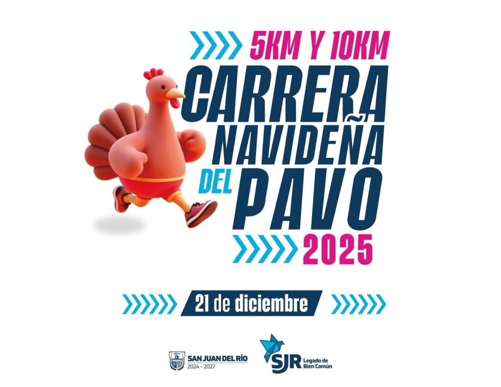 Anuncian la Carrera Navideña del Pavo 2025 en San Juan del Río