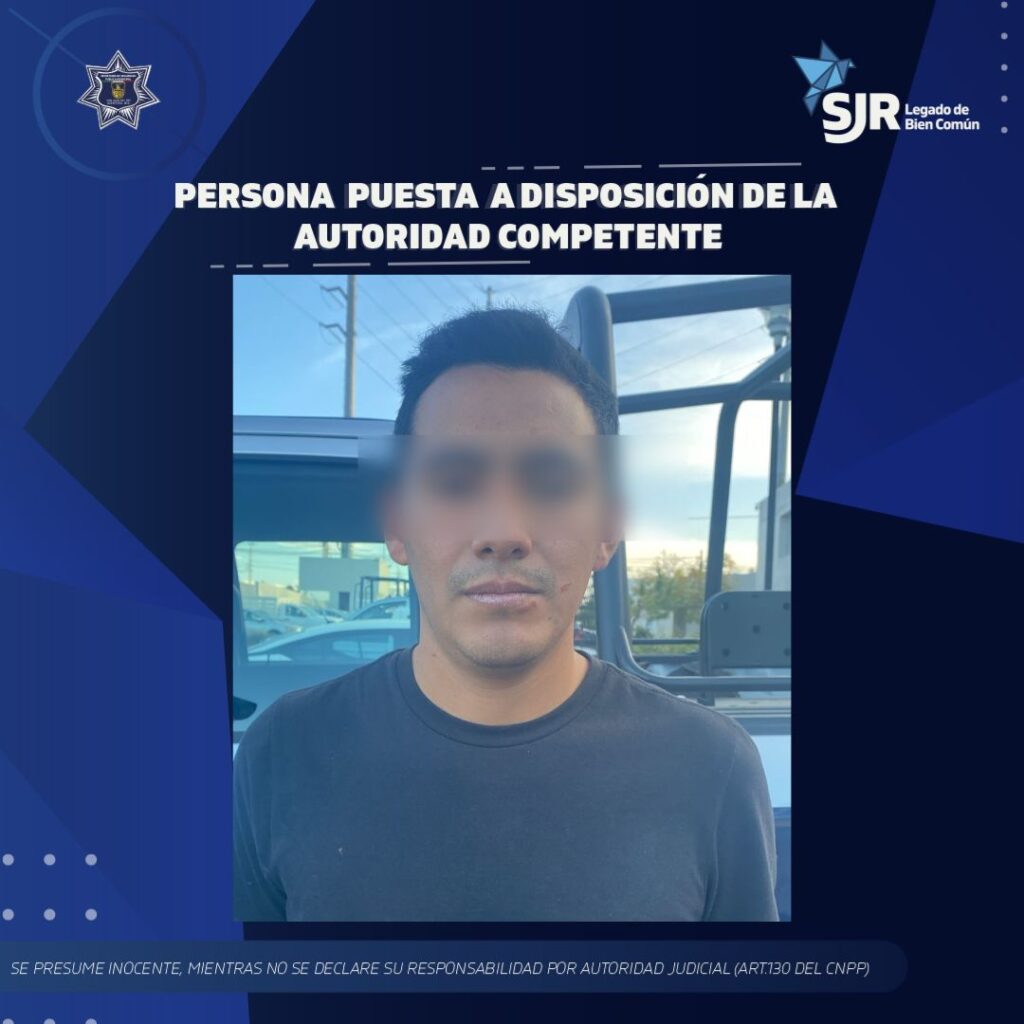 Detienen a sujeto por presunta violencia familiar en Loma Alta