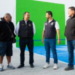Revisan avances de la primera cancha de frontón a mano en Ciudad Vive Oriente