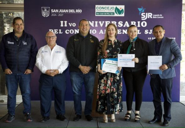 Reconoce Roberto Cabrera al Concejo Ambiental de San Juan del Río en su 11º aniversario