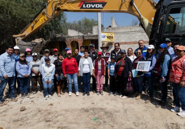 Gobierno Municipal, JAPAM y CONAGUA supervisan obra de drenaje sanitario en Nuevo San Antonio.
