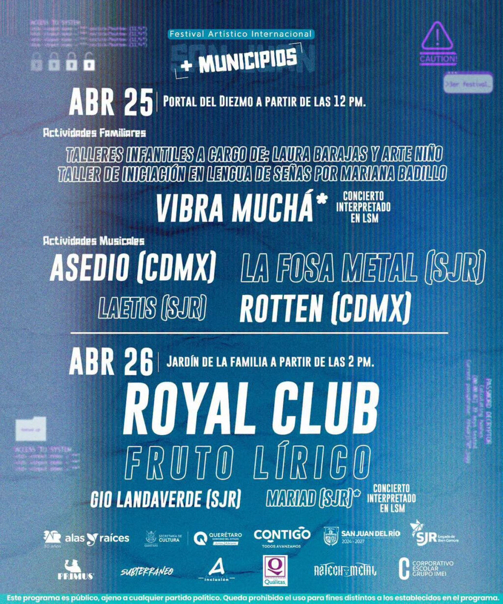 Presentan cartel oficial del Festival Artístico Internacional San Juan en su tercera edición