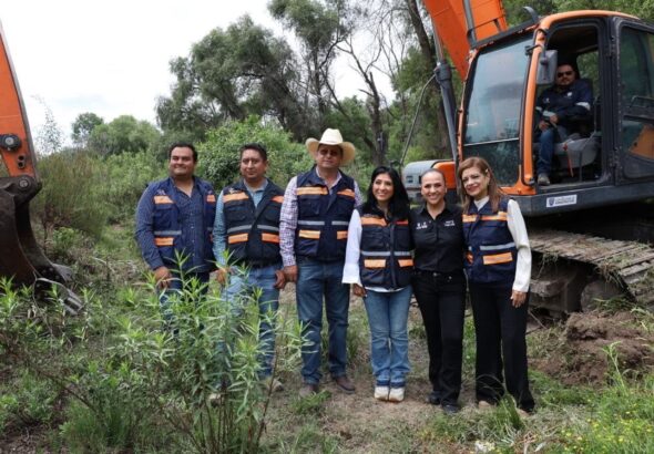 Realizan labores de limpieza en el río San Juan para prevenir riesgos durante la temporada de lluvias