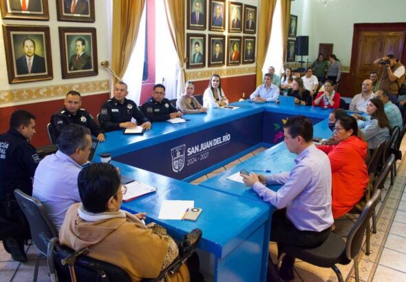 Presenta secretario de Seguridad programa de trabajo a regidores de San Juan del Río
