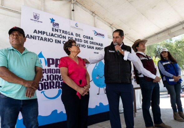 JAPAM y CONAGUA fortalecen infraestructura sanitaria en Nuevo San Antonio
