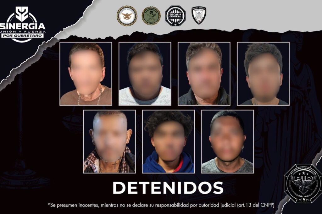 Siete detenidos tras 10 cateos simultáneos en San Juan del Río