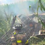 Cae avioneta en Santa Matilde; cuerpos de emergencia atienden el incidente