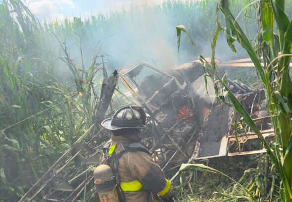 Cae avioneta en Santa Matilde; cuerpos de emergencia atienden el incidente
