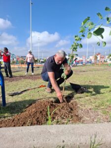 Realizan jornada de reforestación en Praderas del Sol con la plantación de 200 árboles