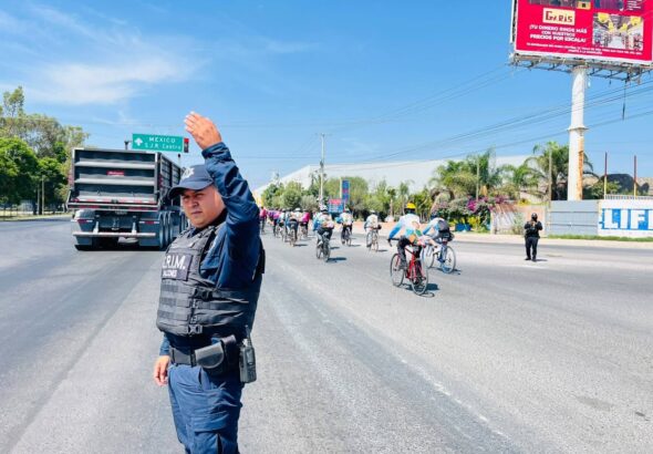 SSPM de San Juan del Río resguarda paso de 4 mil 500 ciclistas peregrinos rumbo al Tepeyac