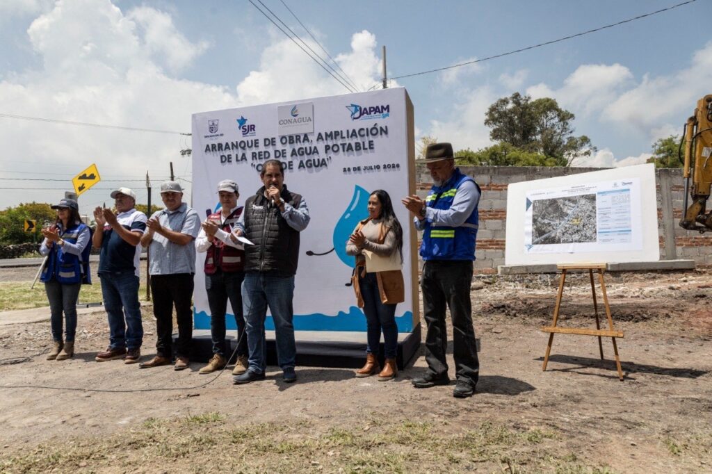 JAPAM y CONAGUA inician la ampliación de la red de agua potable en Ojo de Agua.
