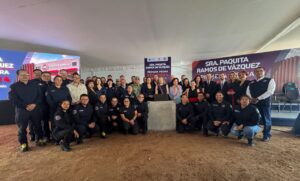 Colocan la primera piedra de la Estación 4 de Bomberos San Juan del Río, «Sra. Paquita Ramos de Vázquez».
