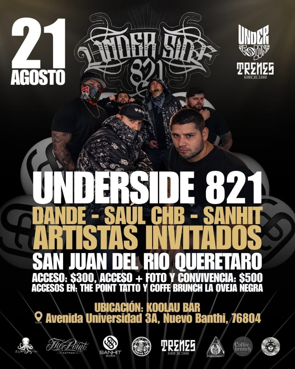 Under Side 821 llegará a San Juan del Río con talento local en una noche dedicada al rap y hip-hop