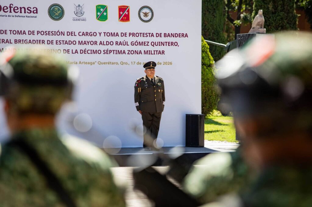 Raúl Aldo Gómez Quintero asume como Comandante Interino de la 17/a. Zona Militar en Querétaro