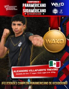 Alejandro Villafuerte se corona Campeón Panamericano en Kick Light