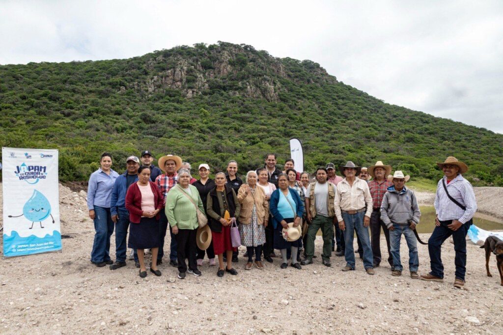 JAPAM sigue fortaleciendo la recarga del manto acuífero con la entrega del bordo de regulación en el Ejido Cerro Gordo