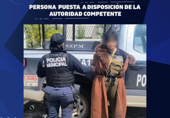 C4 DETECTA A MUJER Y TERMINA DETENIDA EN EL CENTRO DE SAN JUAN DEL RÍO