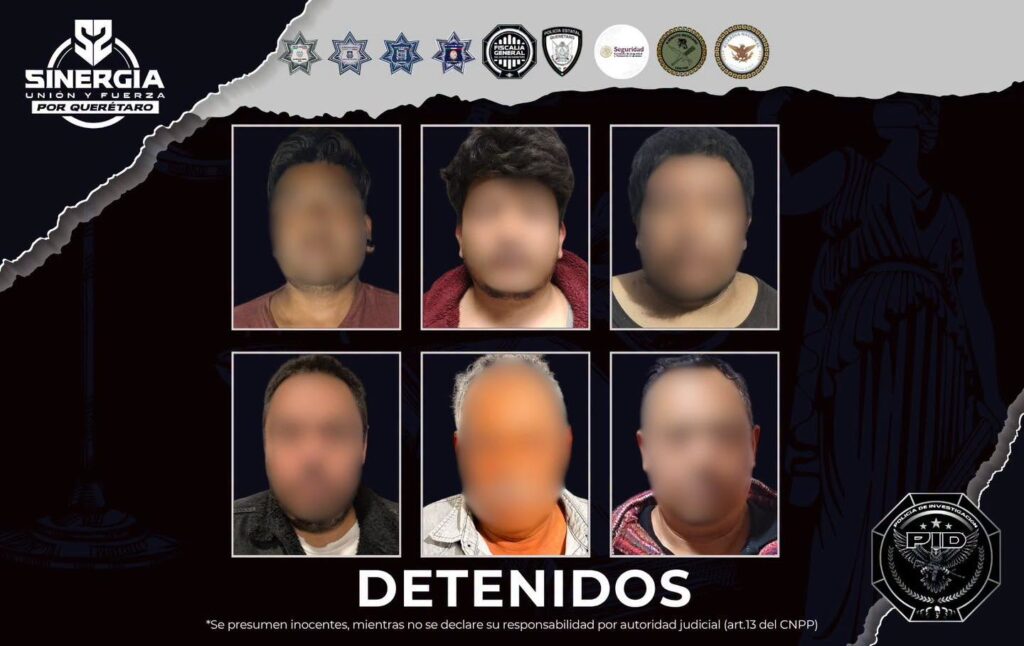 SEIS DETENIDOS TRAS OPERATIVOS SIMULTÁNEOS EN CINCO MUNICIPIOS DE QUERÉTARO