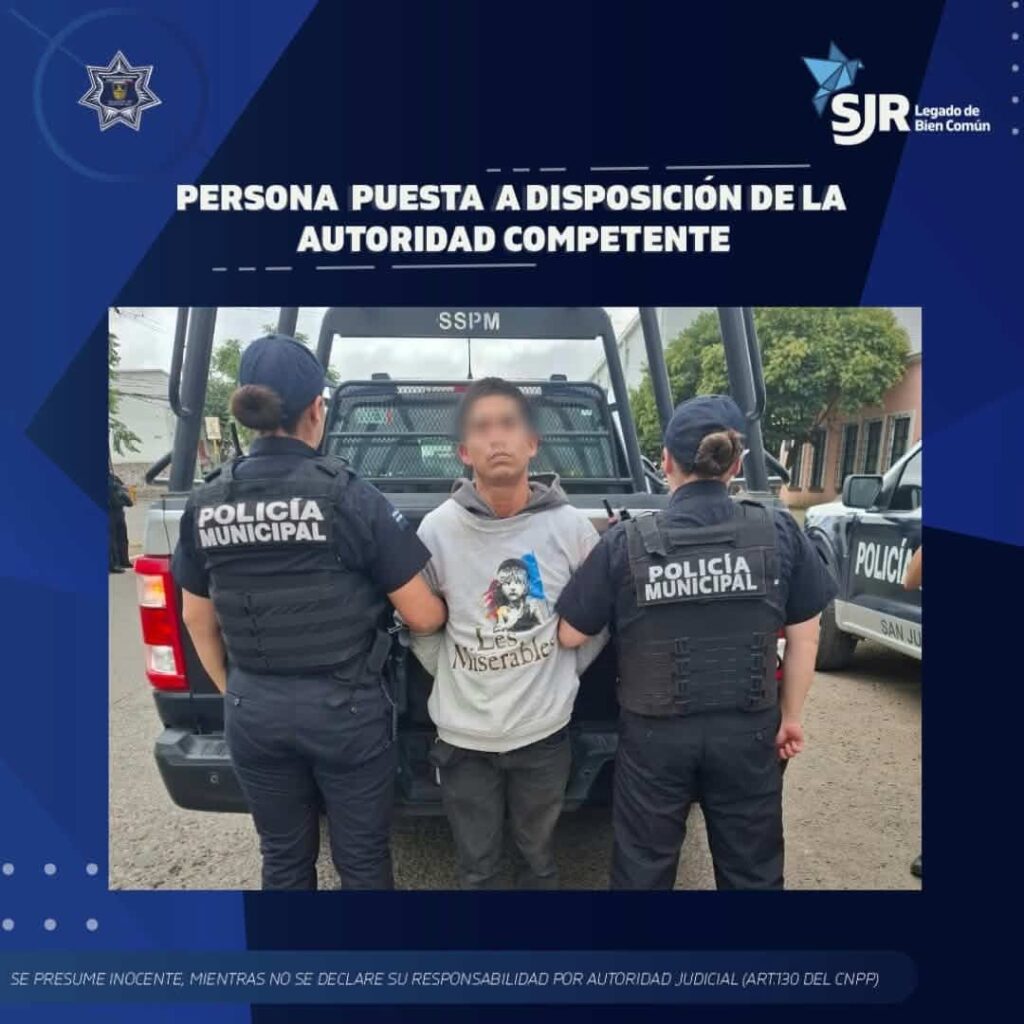 DETIENEN A HOMBRE POR PRESUNTA RESISTENCIA A LA AUTORIDAD EN VALLE DE ORO