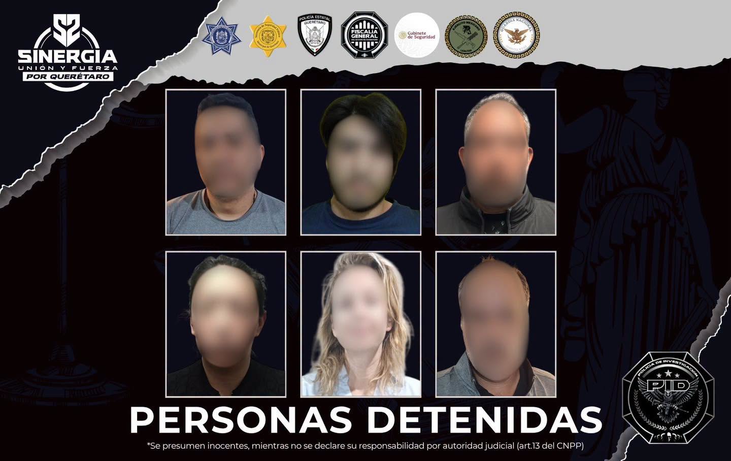 CAEN SEIS PERSONAS TRAS OPERATIVOS SIMULTÁNEOS EN QUERÉTARO Y CORREGIDORA