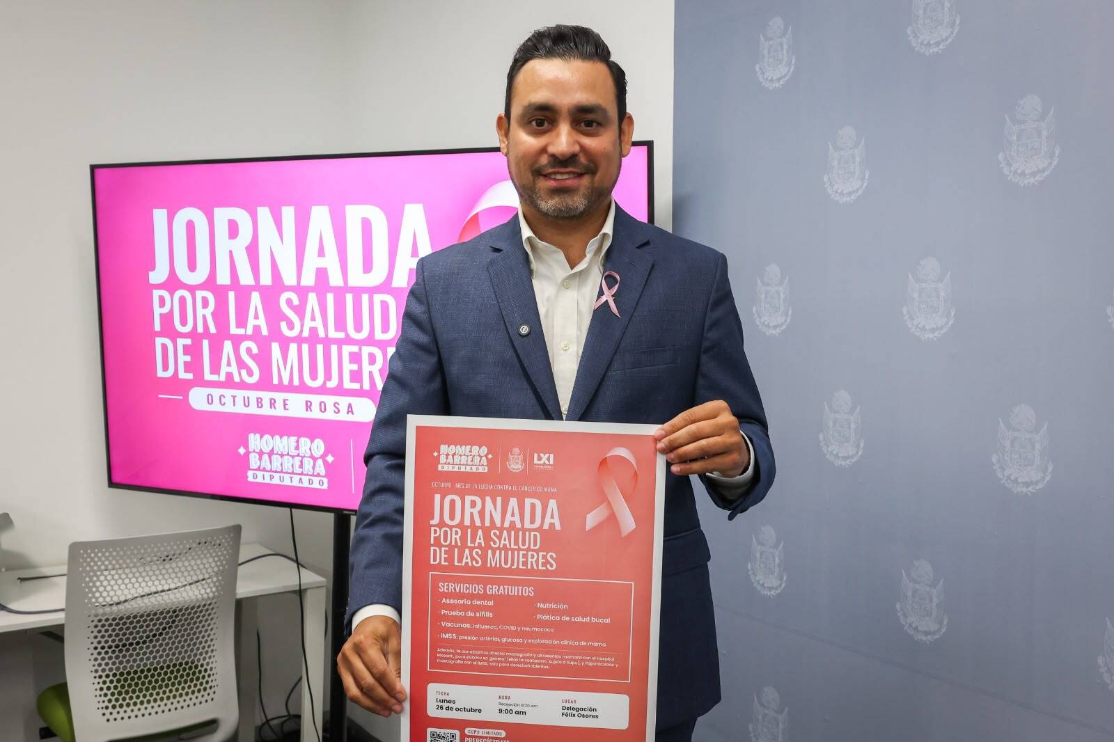 Homero Barrera impulsa acciones para fortalecer la salud de las mujeres en Querétaro